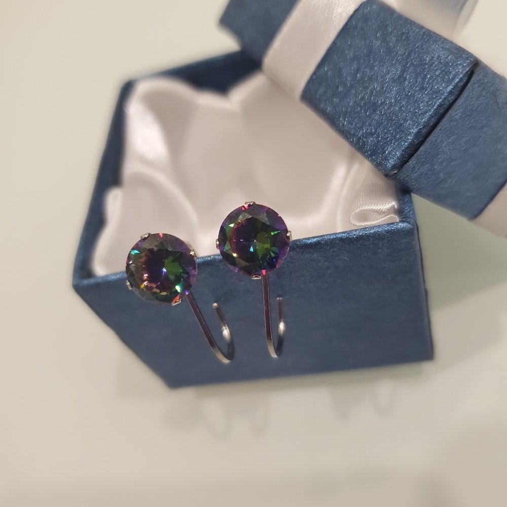 Alexandrite-like Gemstone Earrings